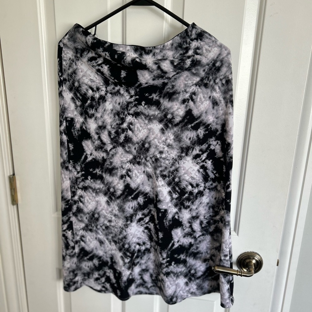 Sanctuary Black and White Patterned Midi Skirt